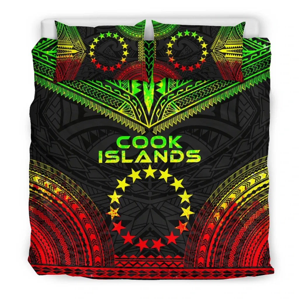 Cook Islands Polynesian Chief Duvet Cover Set - Reggae Version