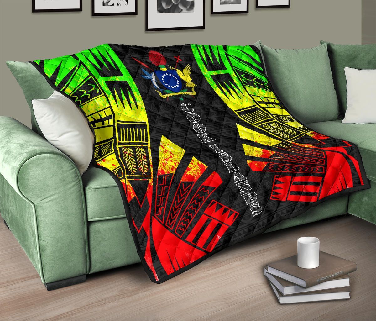 Cook Islands Premium Quilt - Cook Islands Polynesian Reggae Tattoo