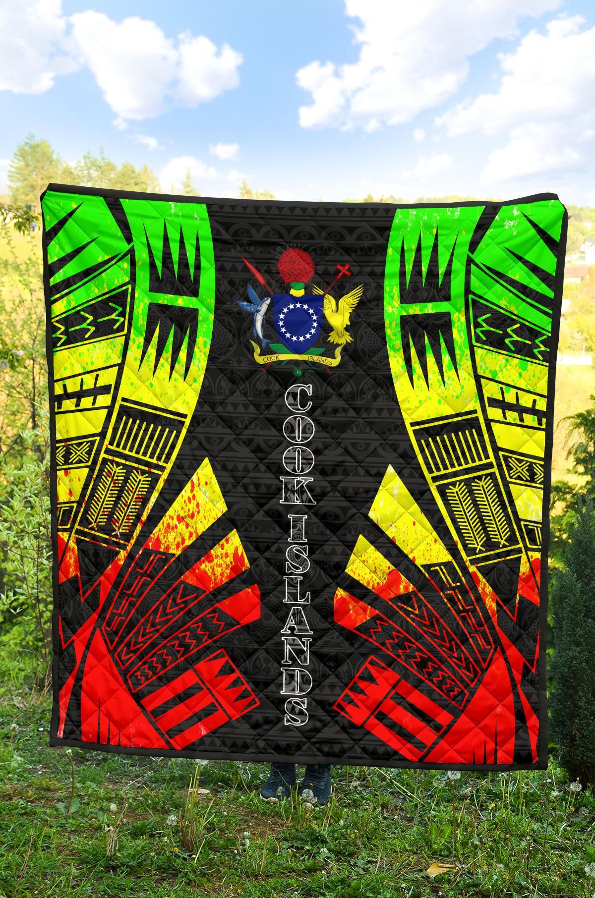 Cook Islands Premium Quilt - Cook Islands Polynesian Reggae Tattoo
