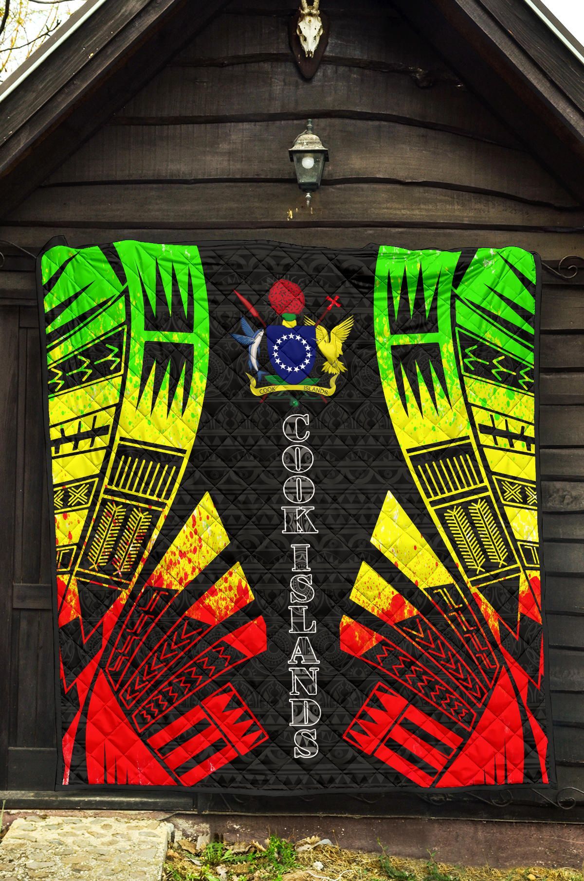 Cook Islands Premium Quilt - Cook Islands Polynesian Reggae Tattoo