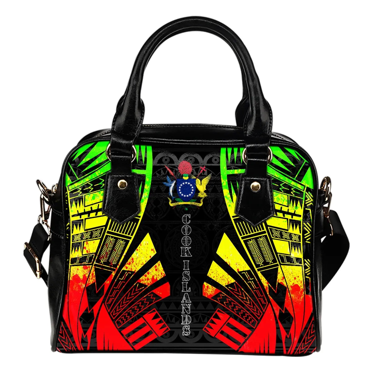 Cook Islands Shoulder Handbag - Polynesian Tattoo Reggae