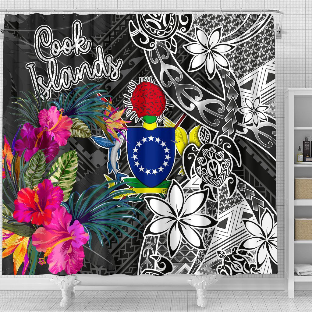 Cook Islands Shower Curtain - Turtle Floral