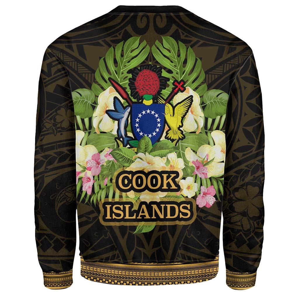 Cook Islands Sweatshirt - Polynesian Gold Patterns Collection