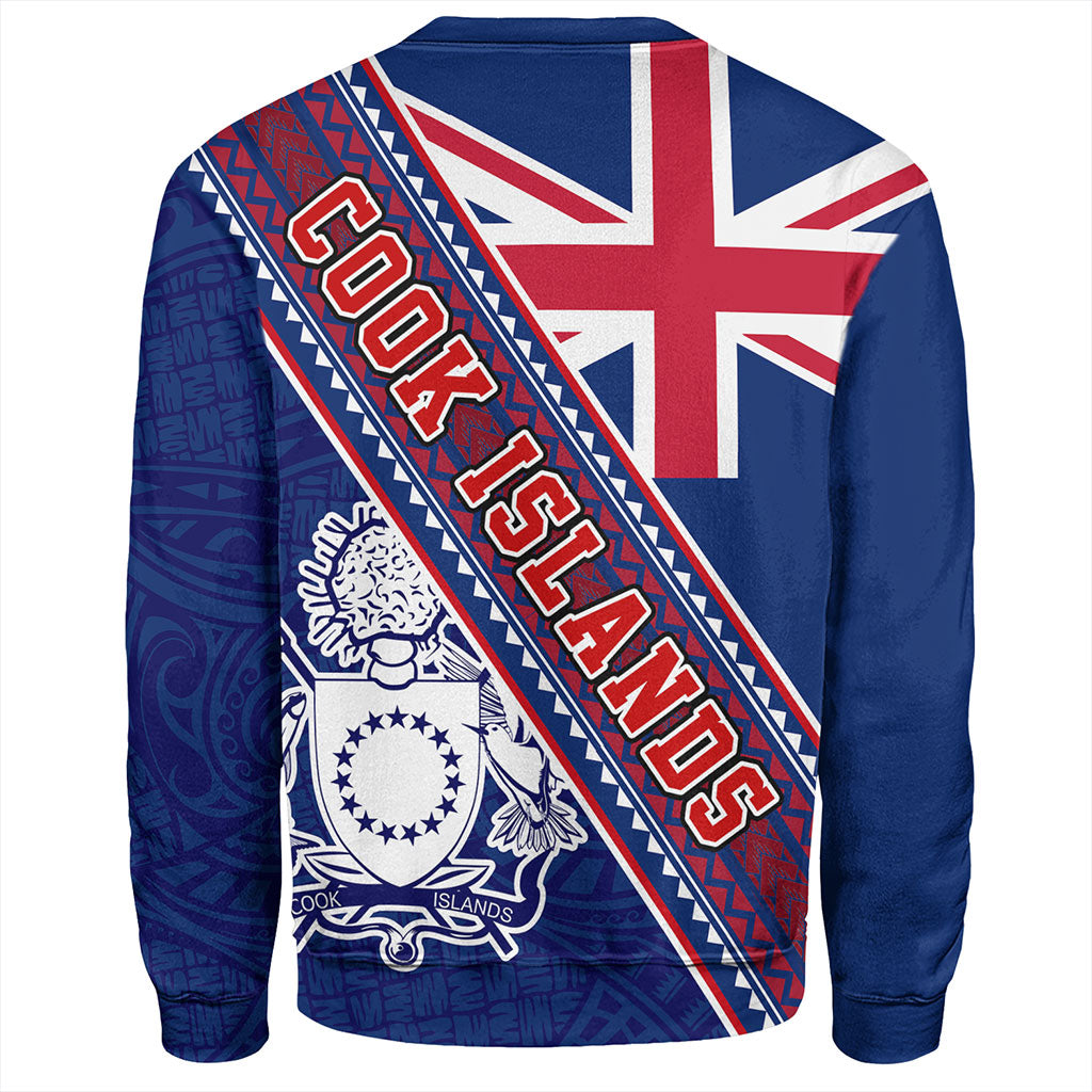 Cook Islands Sweatshirt Flag And Coat Of Arms