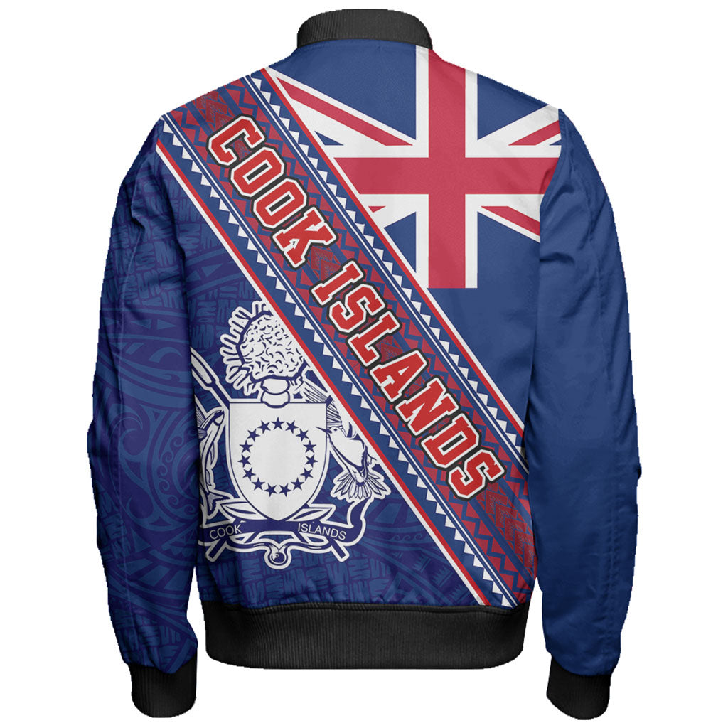 Cook Islands Bomber Jacket Flag And Coat Of Arms