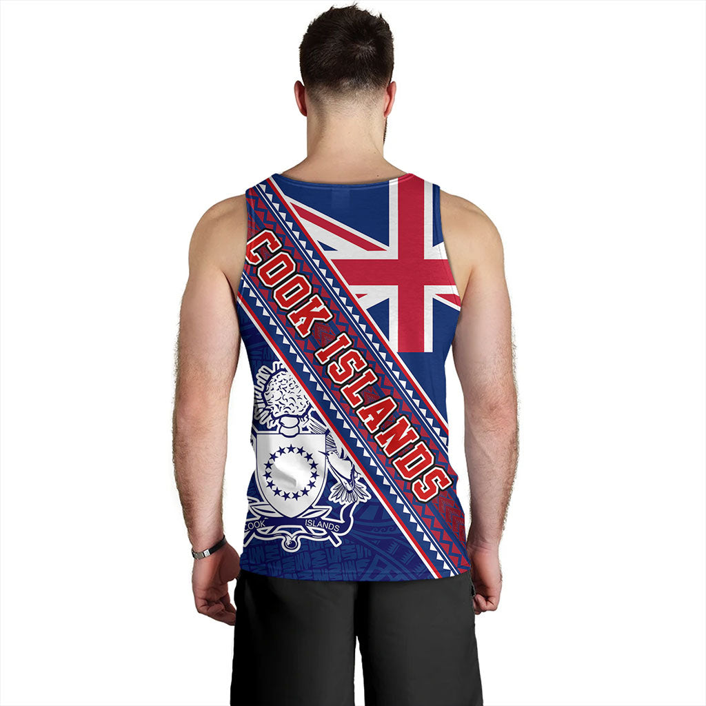 Cook Islands Tank Top Flag And Coat Of Arms