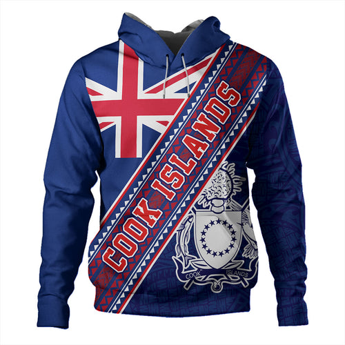 Cook Islands Hoodie Flag And Coat Of Arms