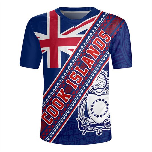 Cook Islands Rugby Jersey Flag And Coat Of Arms