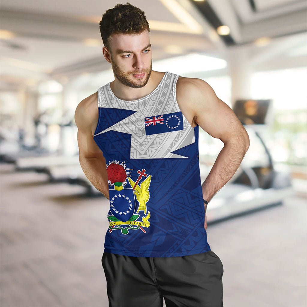 Cook Islands Tank Top Polynesian Tattoo Flag And Coat Of Arms