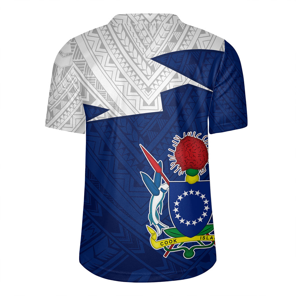 Cook Islands Rugby Jersey Polynesian Tattoo Flag And Coat Of Arms