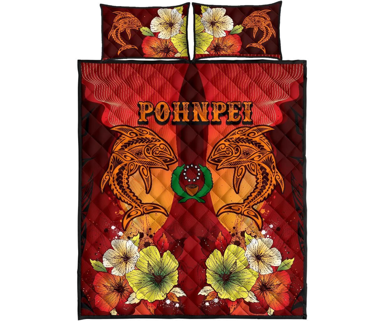 Pohnpei Quilt Bed Sets - Tribal Tuna Fish