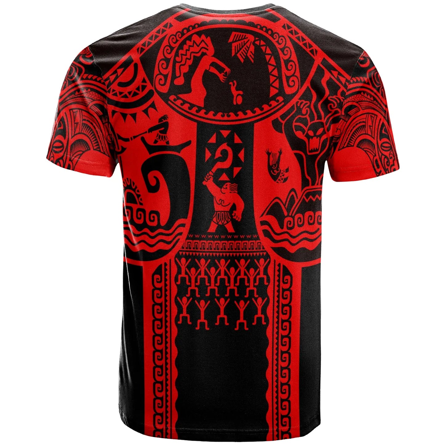 Hawaii Custom Personalised T-Shirt - Coat of Arm Hawaii & Polynesian Patterns Maui Tattoo