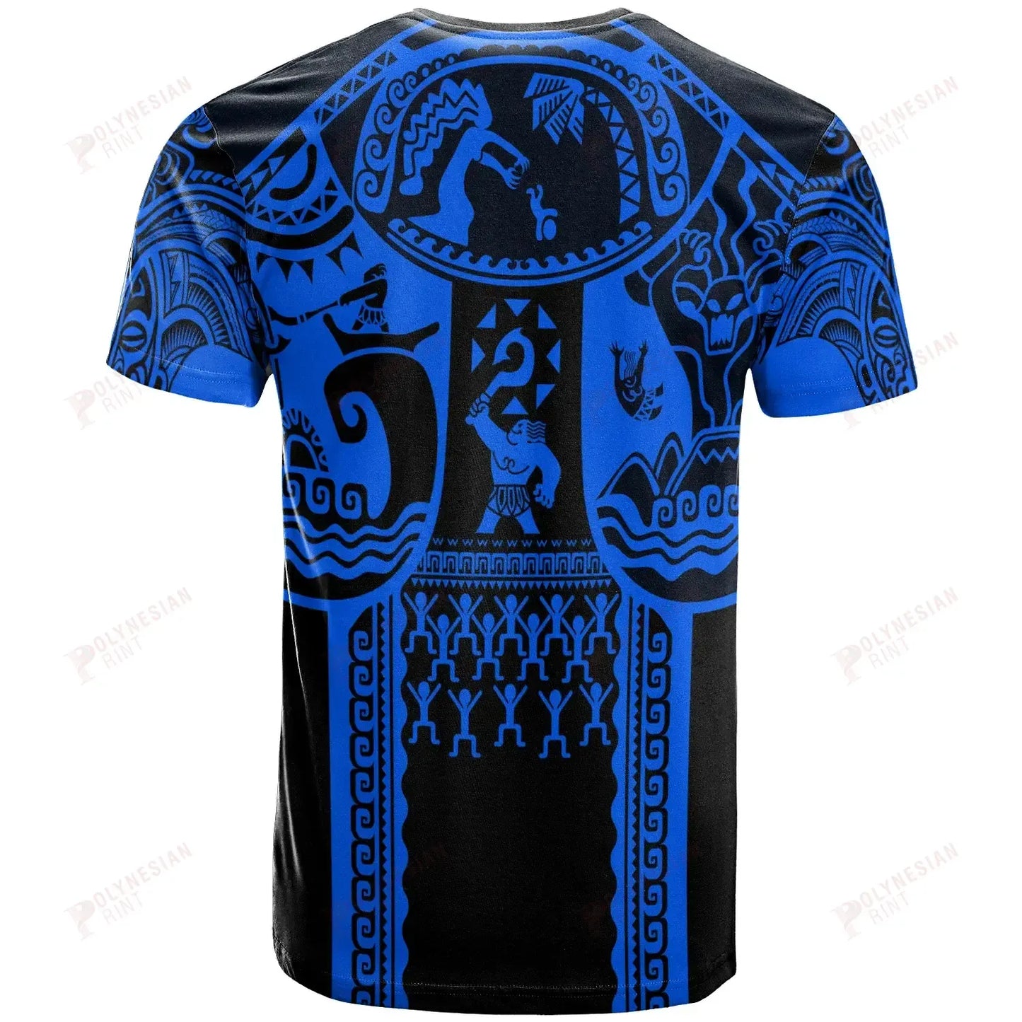 Hawaii Custom Personalised T-Shirt - Coat of Arm Hawaii & Polynesian Patterns Maui Tattoo