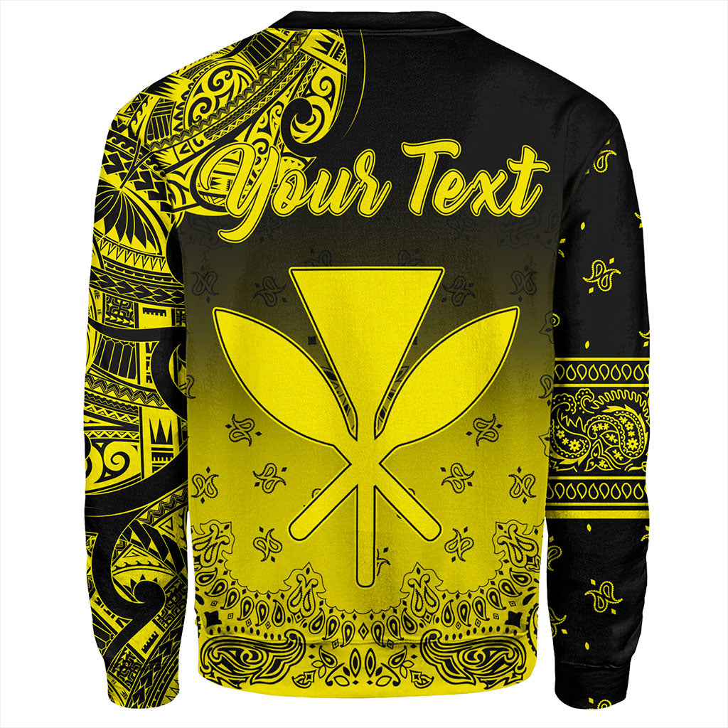 Hawaii Sweatshirt Custom Kanaka Paisley Style