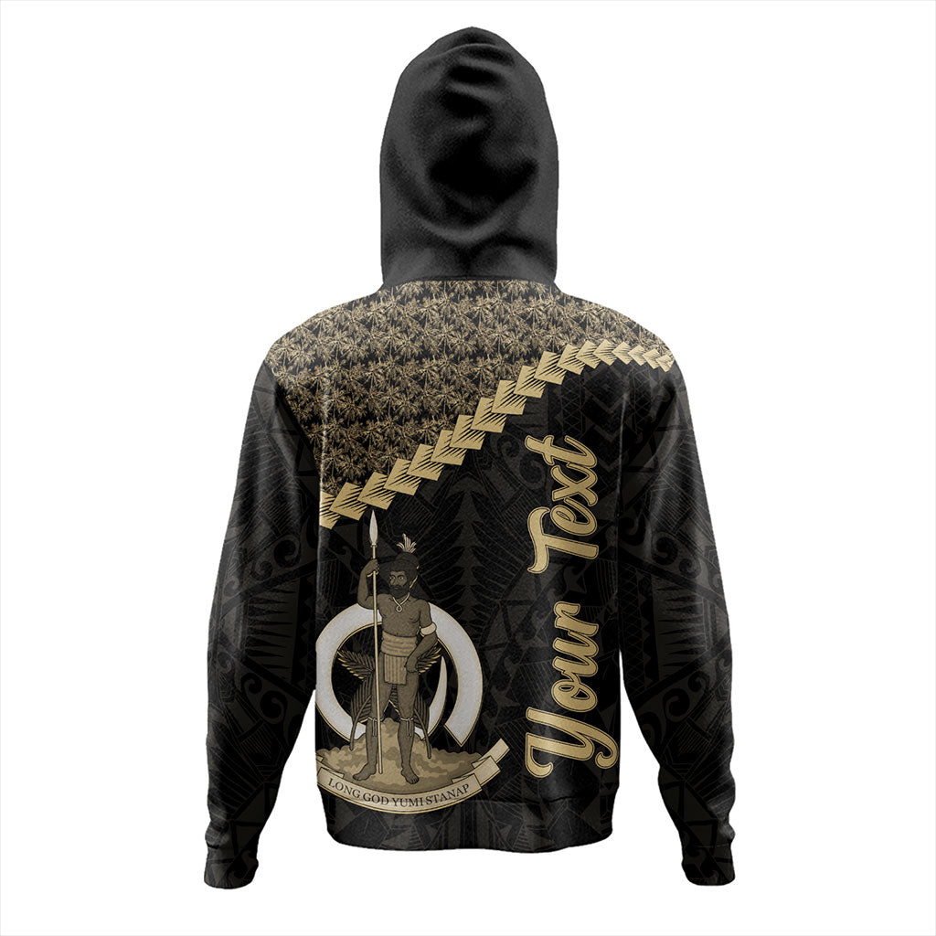 Vanuatu Hoodie Custom Melanesia Tribal Golden Coconut