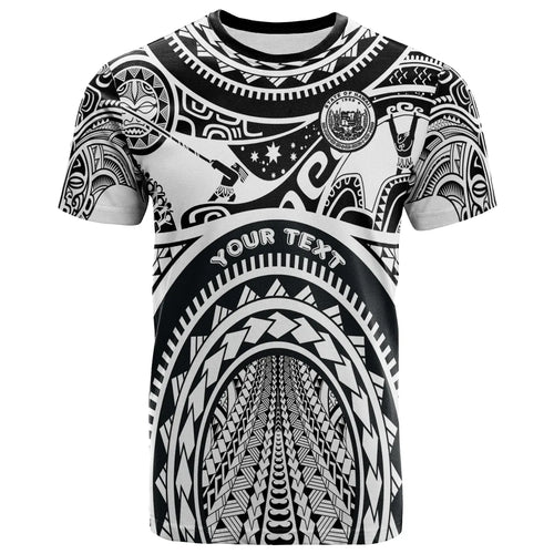 Hawaii Custom Personalised T-Shirt - Coat of Arm Hawaii & Polynesian Patterns Maui Tattoo