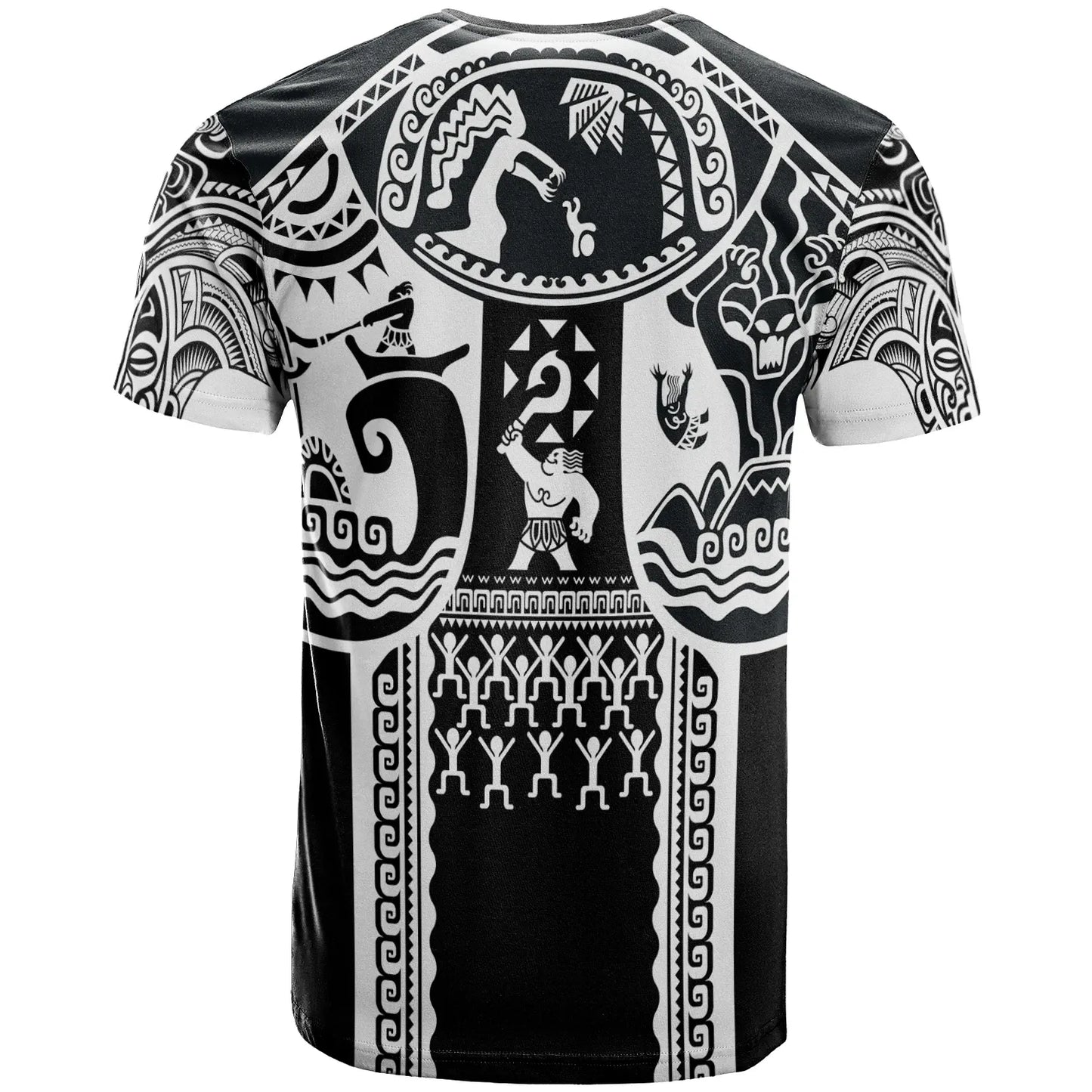 Hawaii Custom Personalised T-Shirt - Coat of Arm Hawaii & Polynesian Patterns Maui Tattoo
