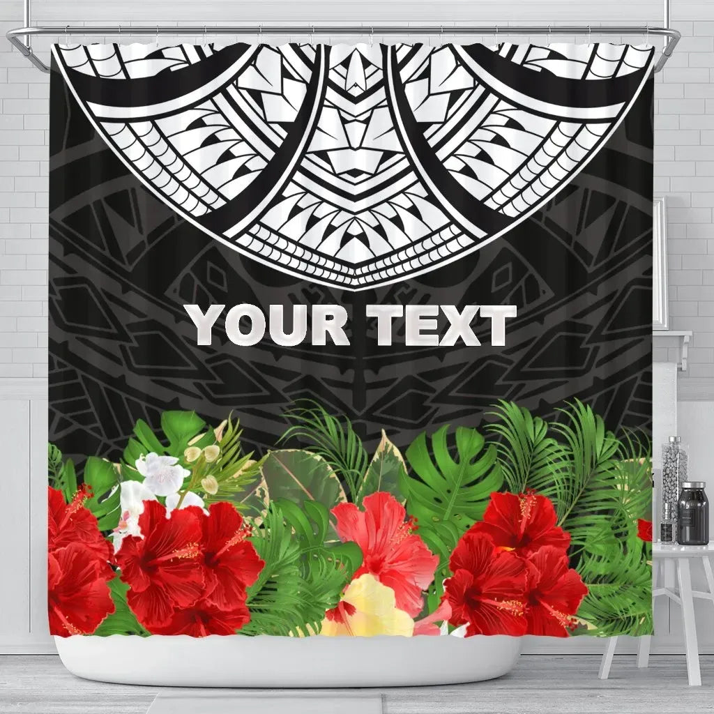 Custom Personalised Shower Curtain - Ginger Lei Pattern