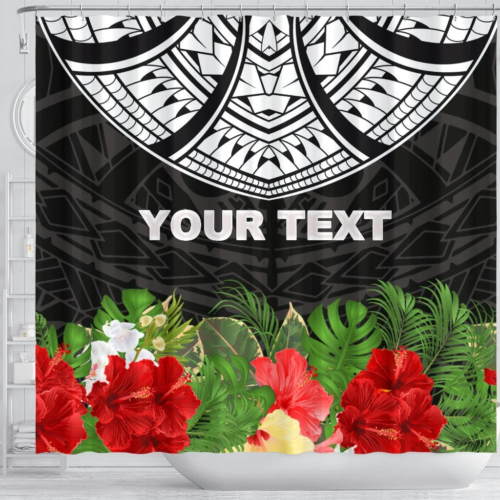 Custom Personalised Shower Curtain - Ginger Lei Pattern