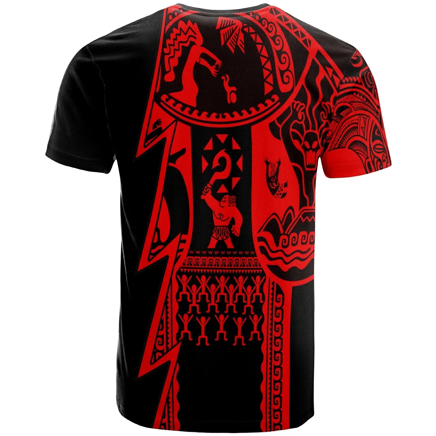 (Custom Personalised Text) Samoa Premium T-Shirt - Samoa Coat Of Arms Polynesian Tattoo Red New