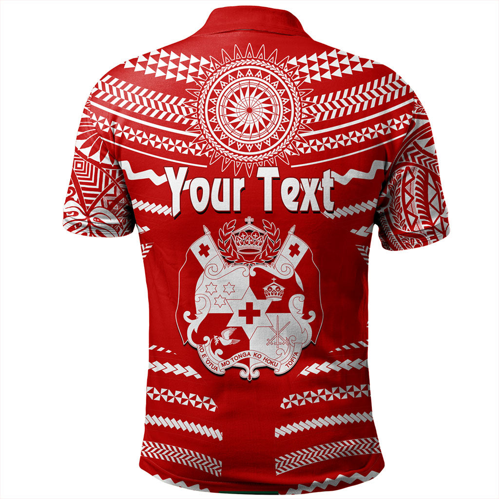 Tonga Polo Shirt Custom Tribal Pattern Coat Of Arms