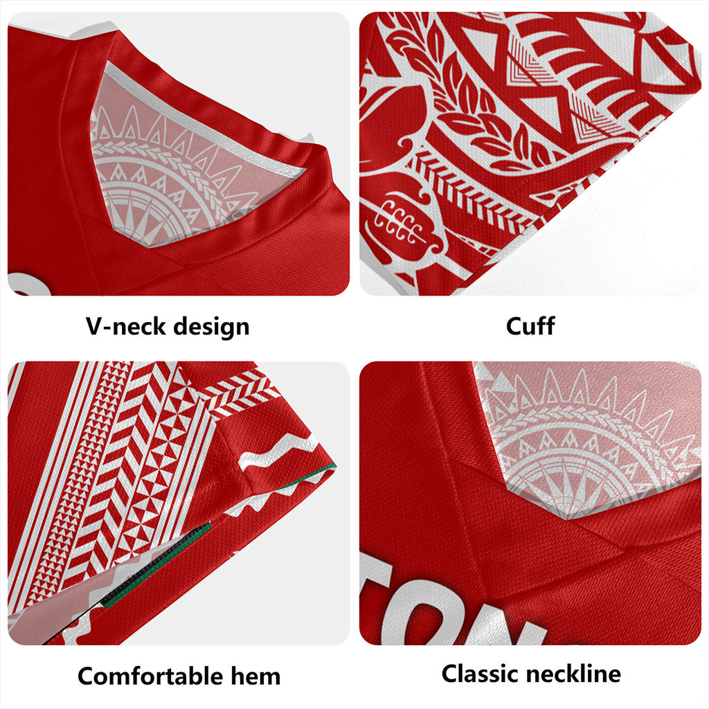 Tonga Rugby Jersey Custom Tribal Pattern Coat Of Arms
