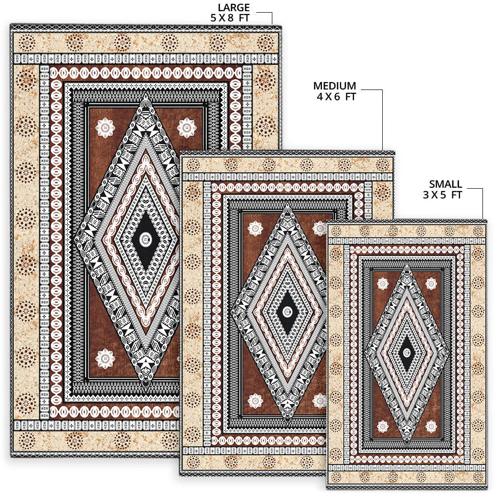 Fiji Area Rug Tapa Design