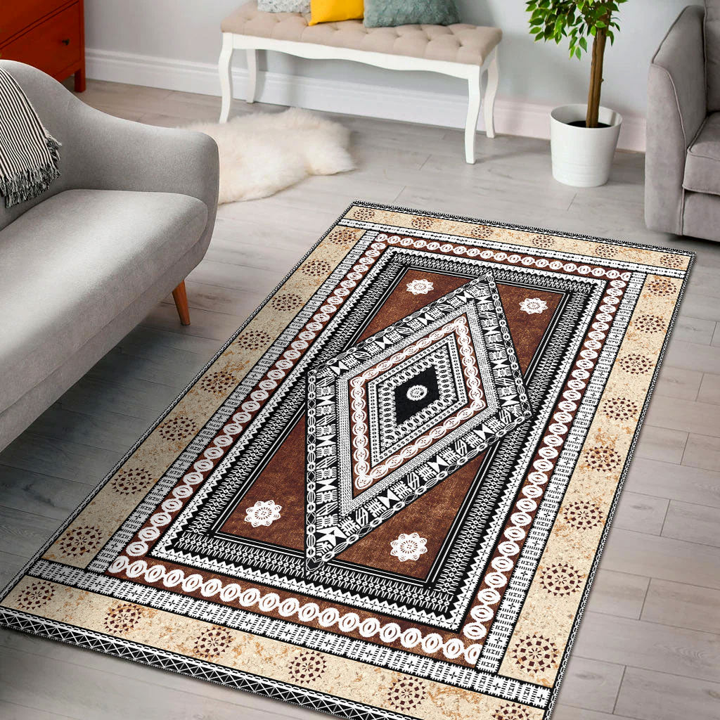 Fiji Area Rug Tapa Design