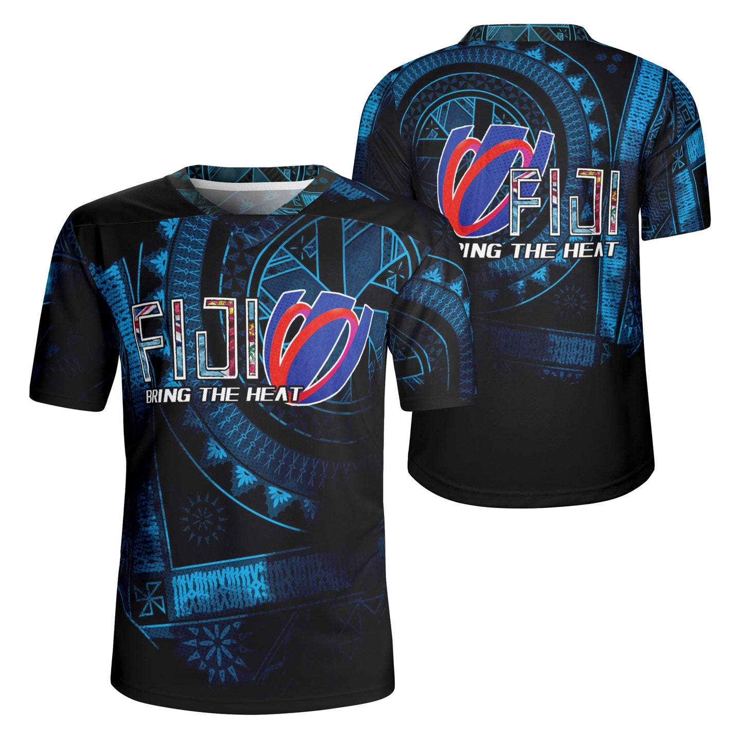 Fiji Bring The Heat Rugby Cup Men's All Over Printing Rugby Jersey