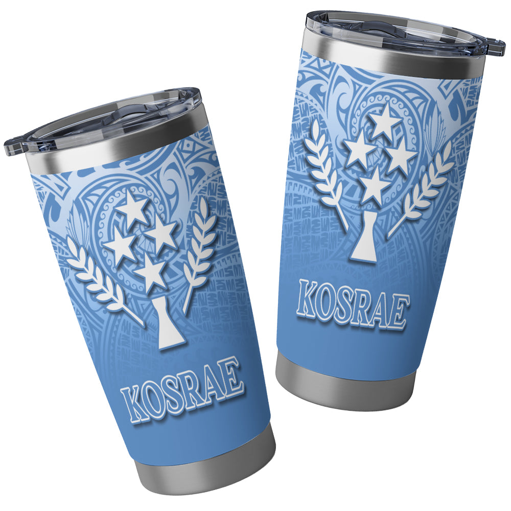 Kosrae State Flag Color With Traditional Patterns Tumbler