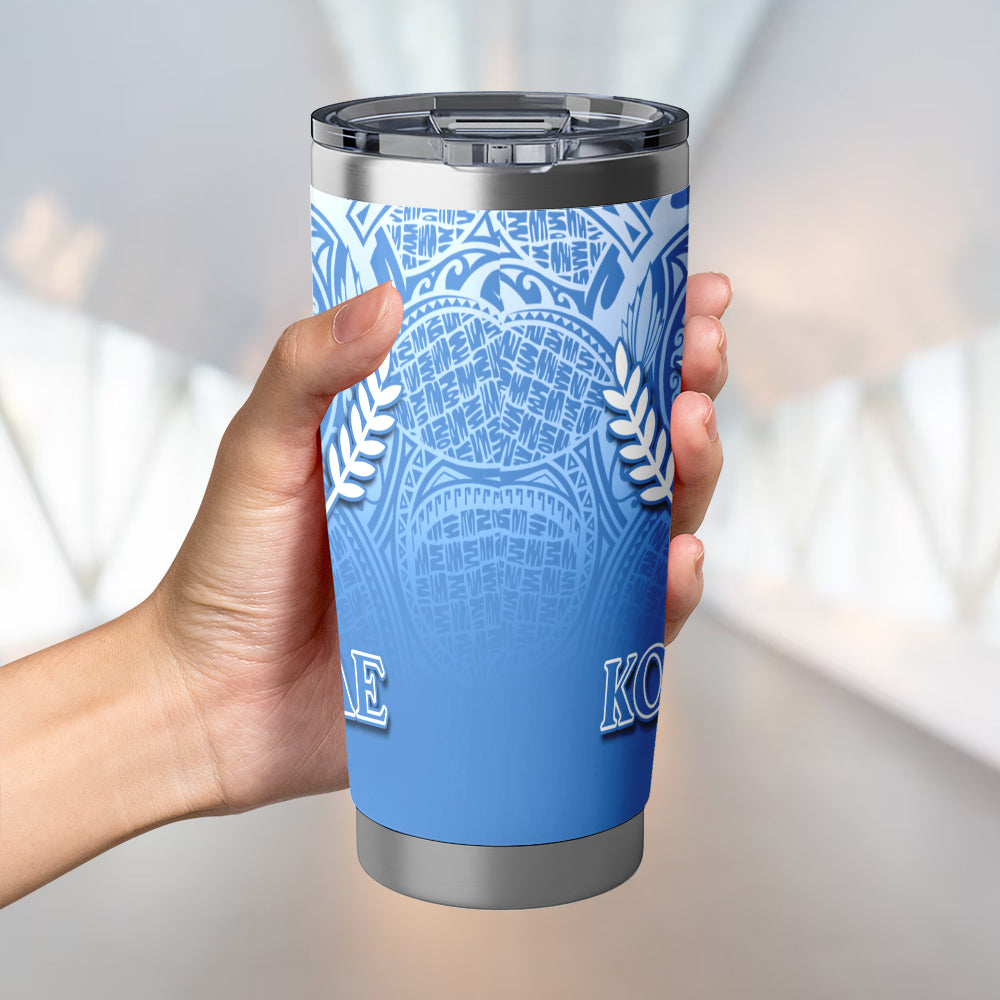 Kosrae State Flag Color With Traditional Patterns Tumbler