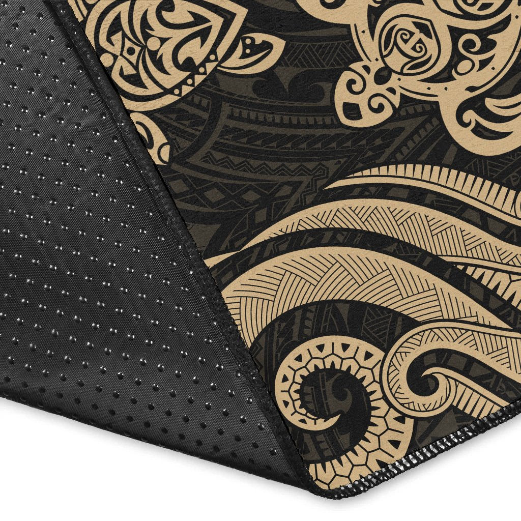 Federated States of Micronesia Area Rug - Gold Tentacle Turtle