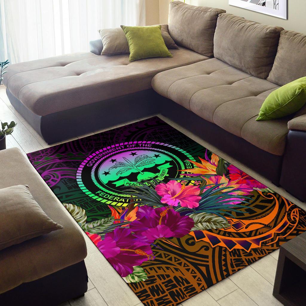Federated States of Micronesia Area Rug - Summer Hibiscus