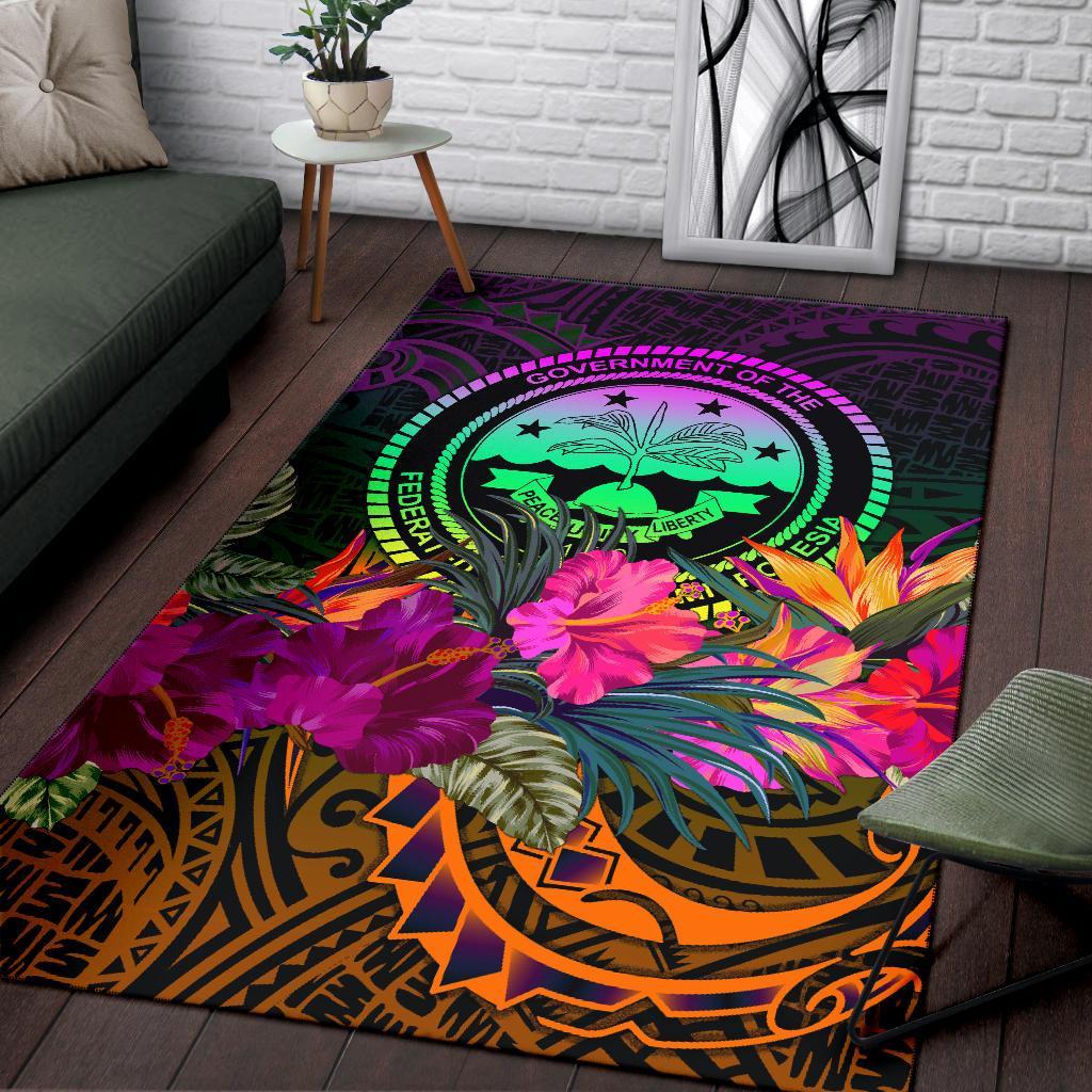 Federated States of Micronesia Area Rug - Summer Hibiscus