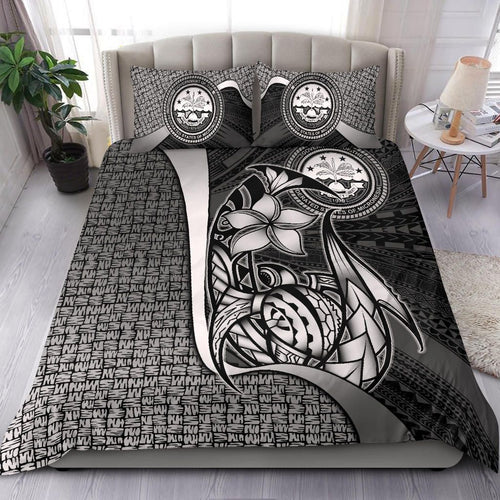 Federated States Of Micronesia Bedding Set White - Turtle With Hook
