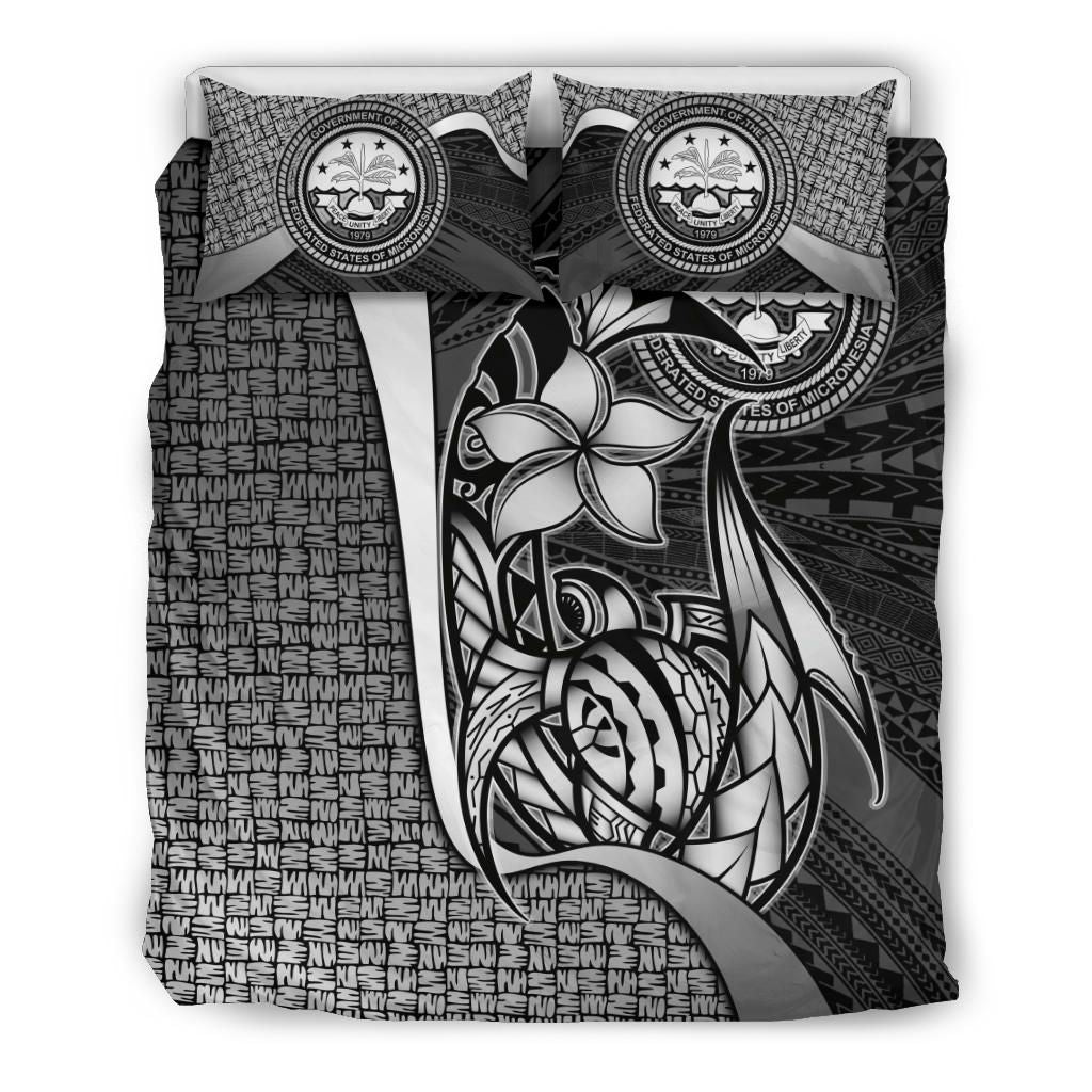 Federated States Of Micronesia Bedding Set White - Turtle With Hook