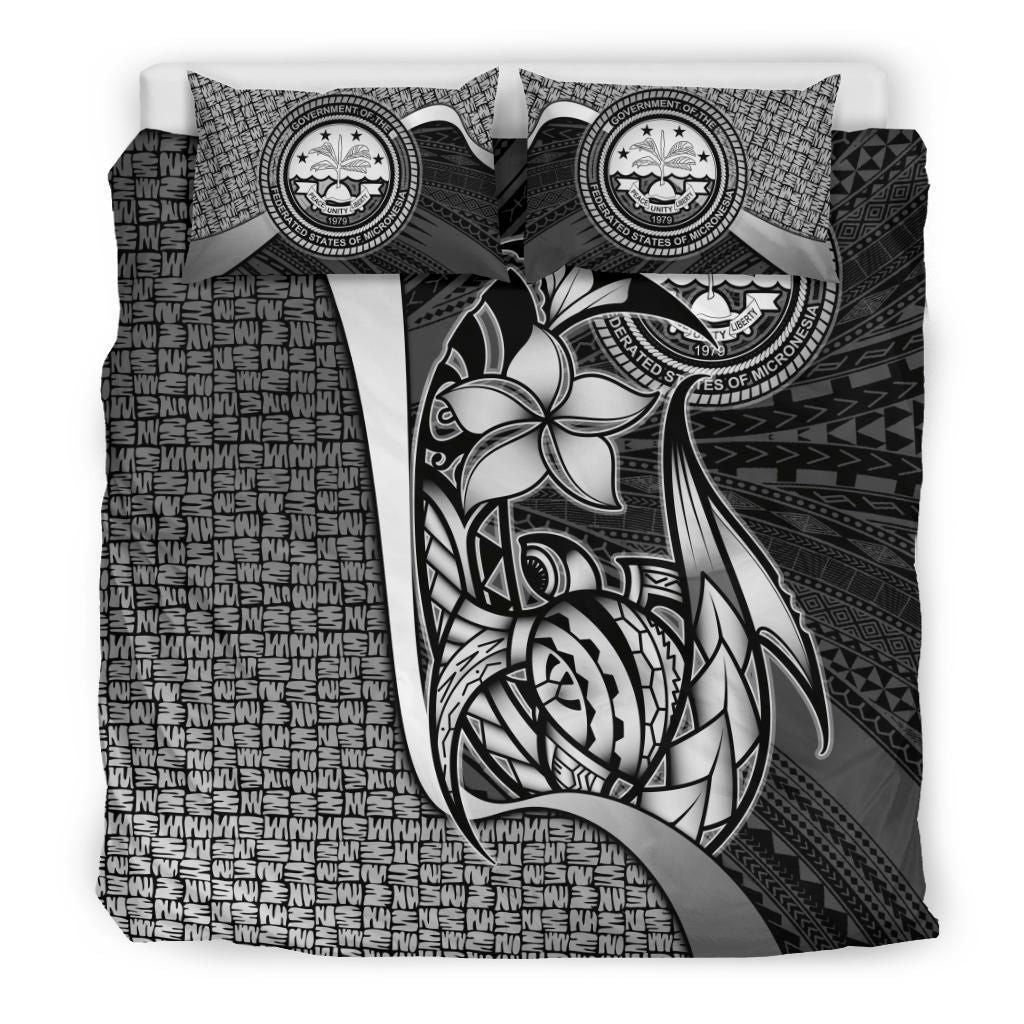 Federated States Of Micronesia Bedding Set White - Turtle With Hook