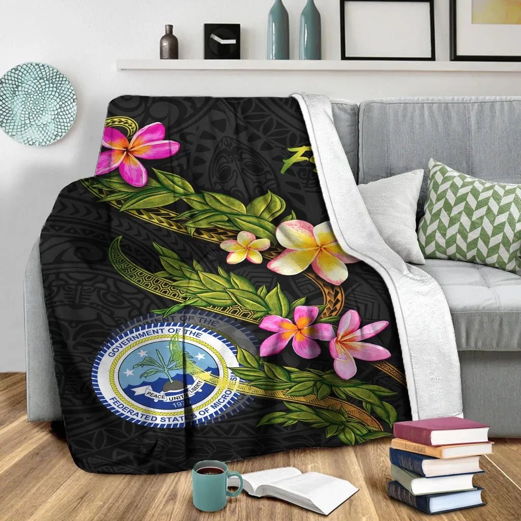 Federated States Of Micronesia Blanket - Plumeria Tribal