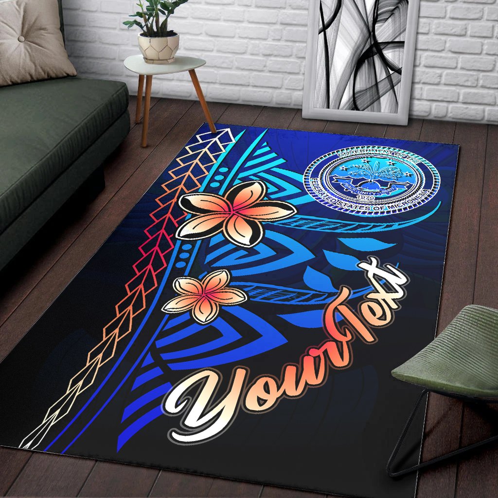 Federated States of Micronesia Custom Personalised Area Rug - Vintage Tribal Mountain