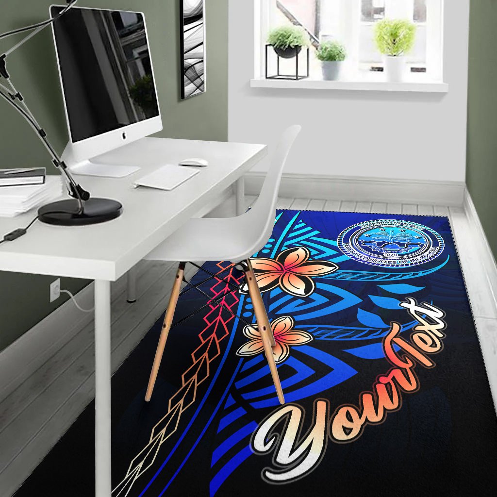 Federated States of Micronesia Custom Personalised Area Rug - Vintage Tribal Mountain