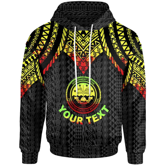 Federated States Of Micronesia Custom Personalised Hoodie - Polynesian Armor Style Reagge