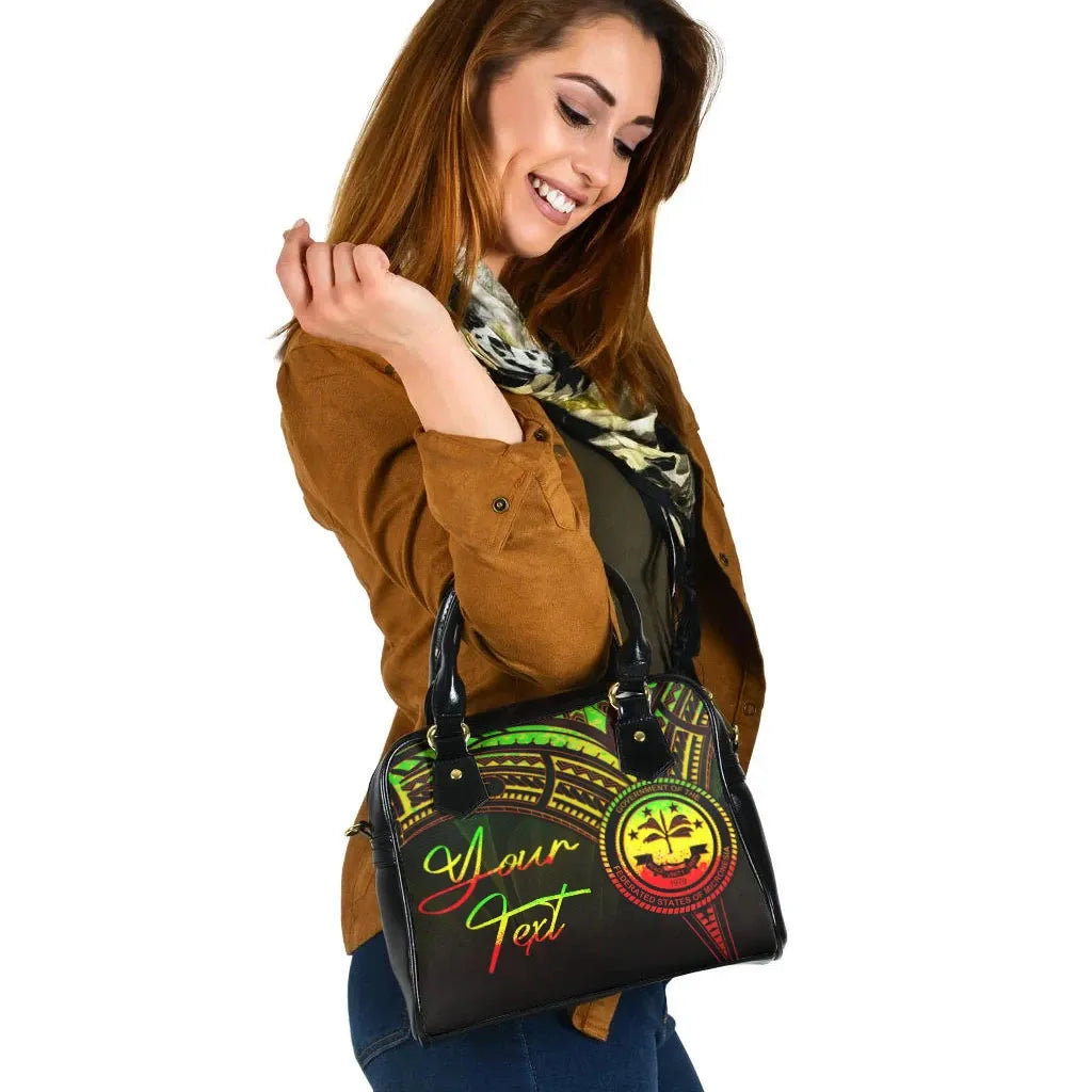 Federated States Of Micronesia Custom Personalised Shoulder Handbag - Cross Style Reggae Color
