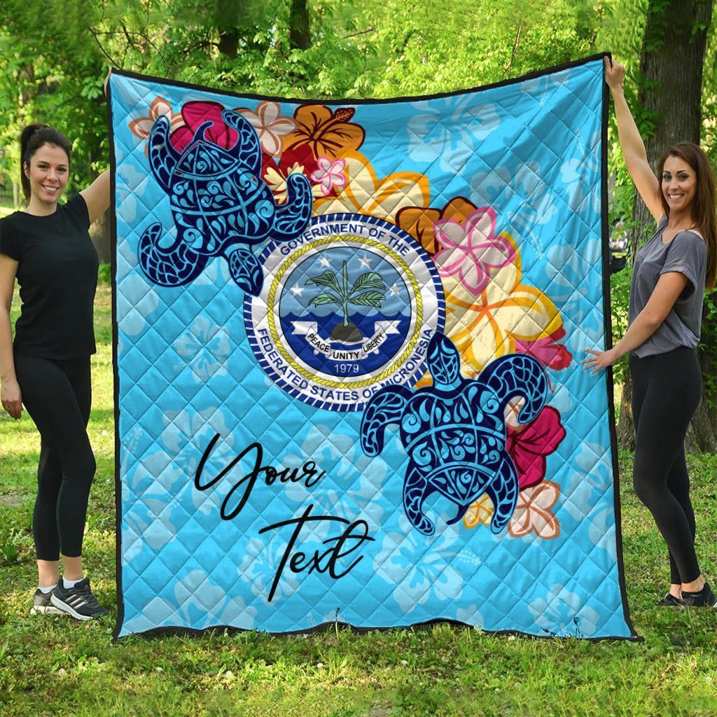 Federated States of Micronesia Custom Personalised Premium Quilt - Tropical Style