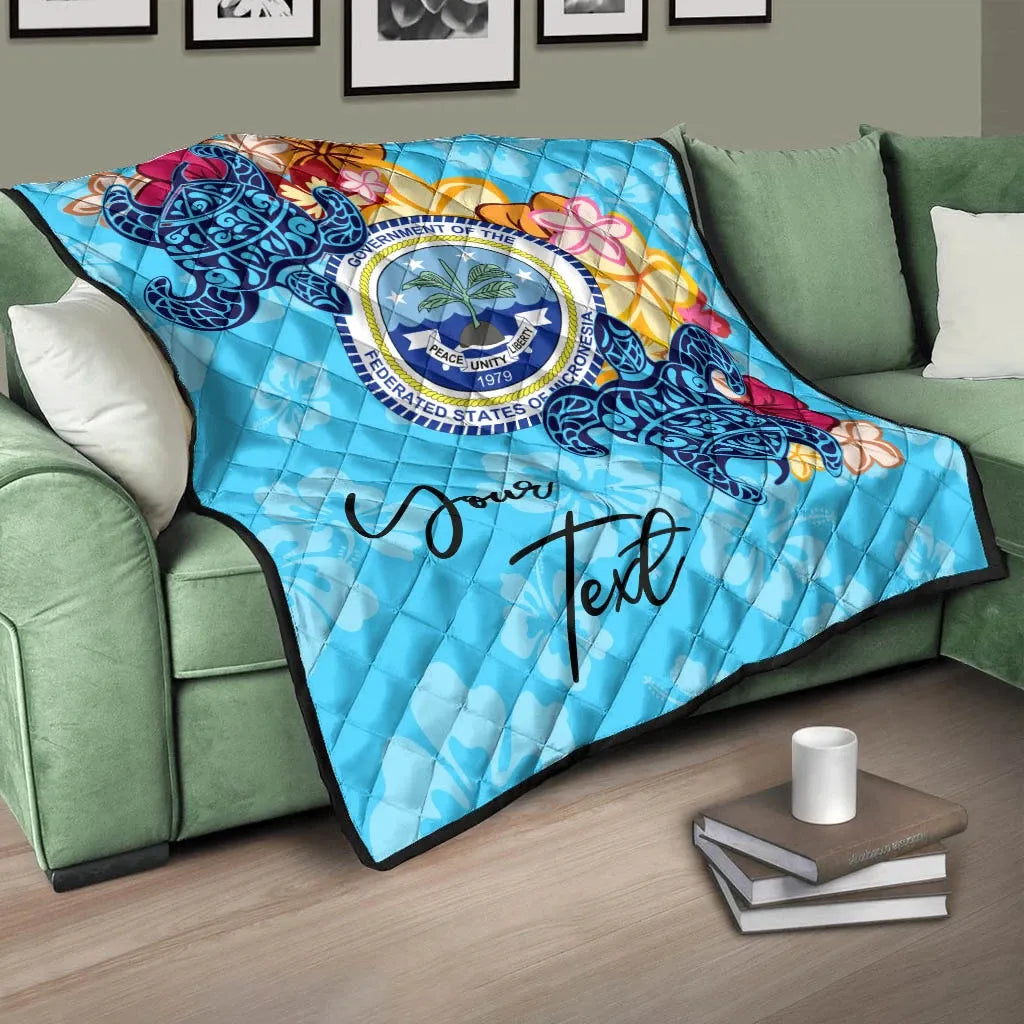Federated States of Micronesia Custom Personalised Premium Quilt - Tropical Style
