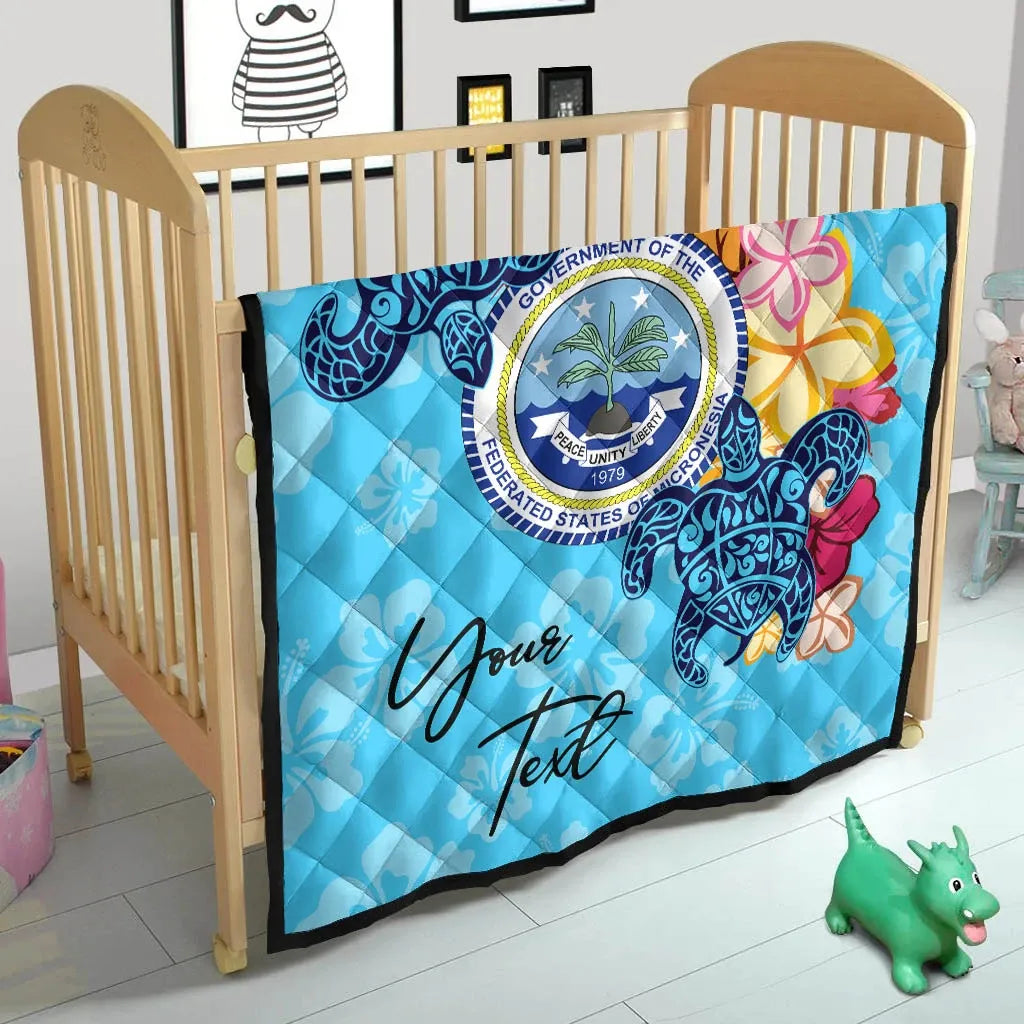Federated States of Micronesia Custom Personalised Premium Quilt - Tropical Style