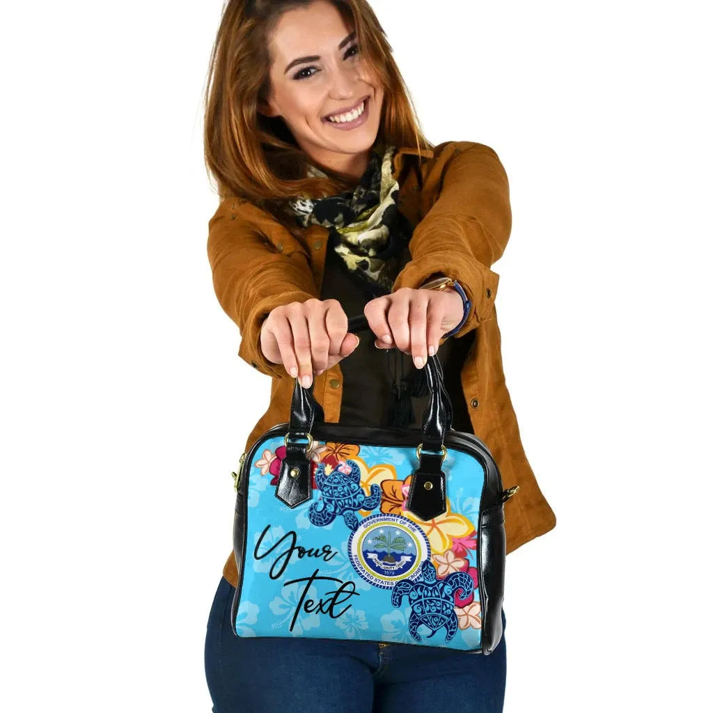 Federated States Of Micronesia Custom Personalised Shoulder Handbag -Tropical Style