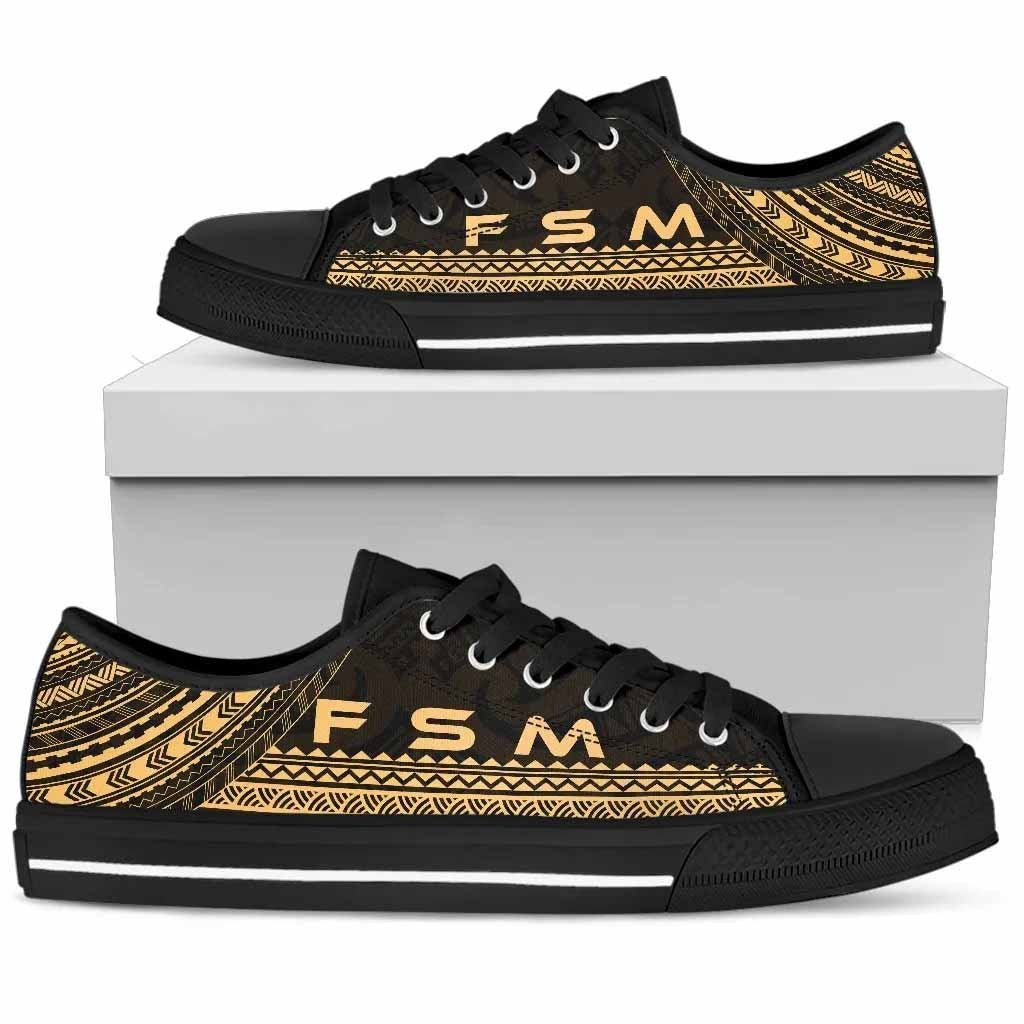 Federated States Of Micronesia Low Top Shoes - Polynesian Gold Chief Version