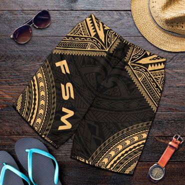 Federated States of Micronesia Men Shorts - Polynesian Chief Gold Version