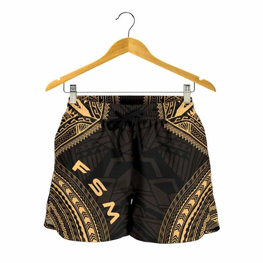 Federated States Of Micronesia Women Shorts - Polynesian Chief Gold Version