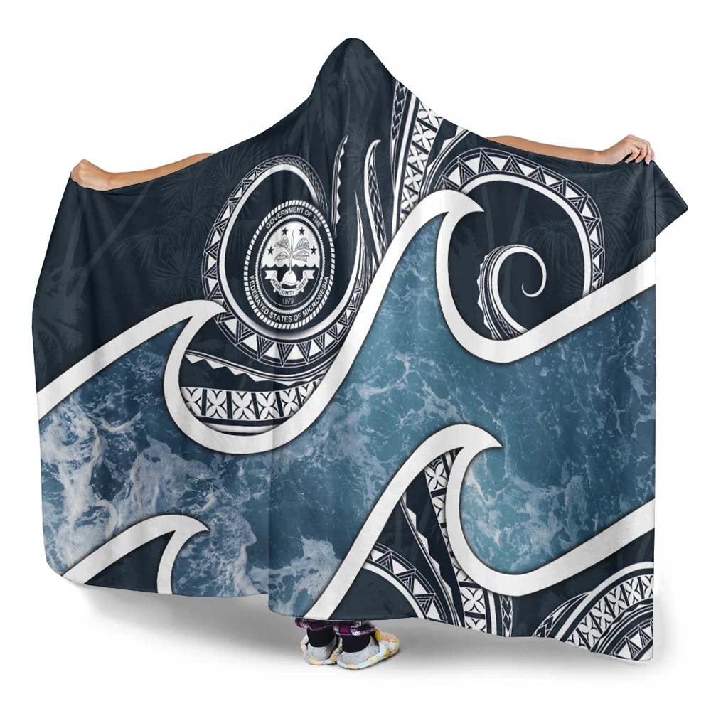 Federated States Of Micronesia Islands Polynesian Hooded Blanket - Ocean Style